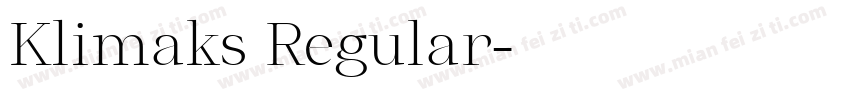 Klimaks Regular字体转换